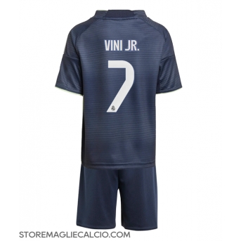 Real Madrid Vinicius Junior #7 Maglia Gara Trasferta Repliche 2025-26 Bambino
